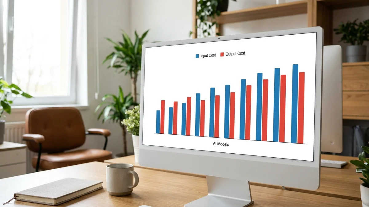 Bar chart comparing LLM API input and output pricing per million tokens