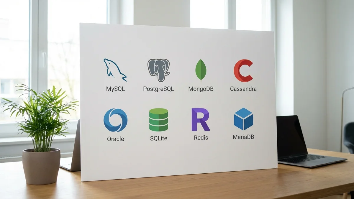 Comparison table of 8 vector databases with type and best use case