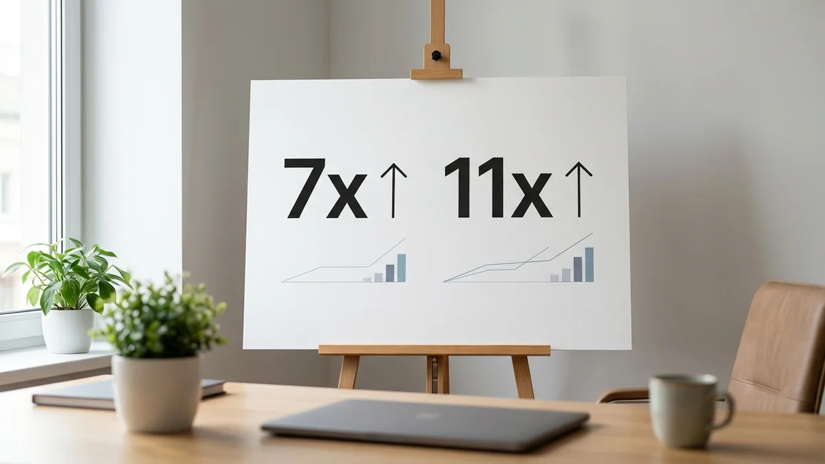 Bar chart showing 7x traffic and 11x order growth from AI shopping
