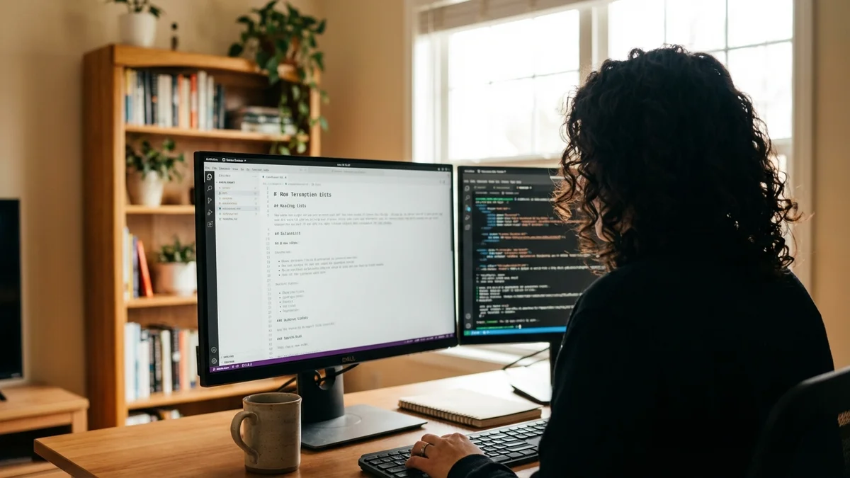 Developer editing CLAUDE