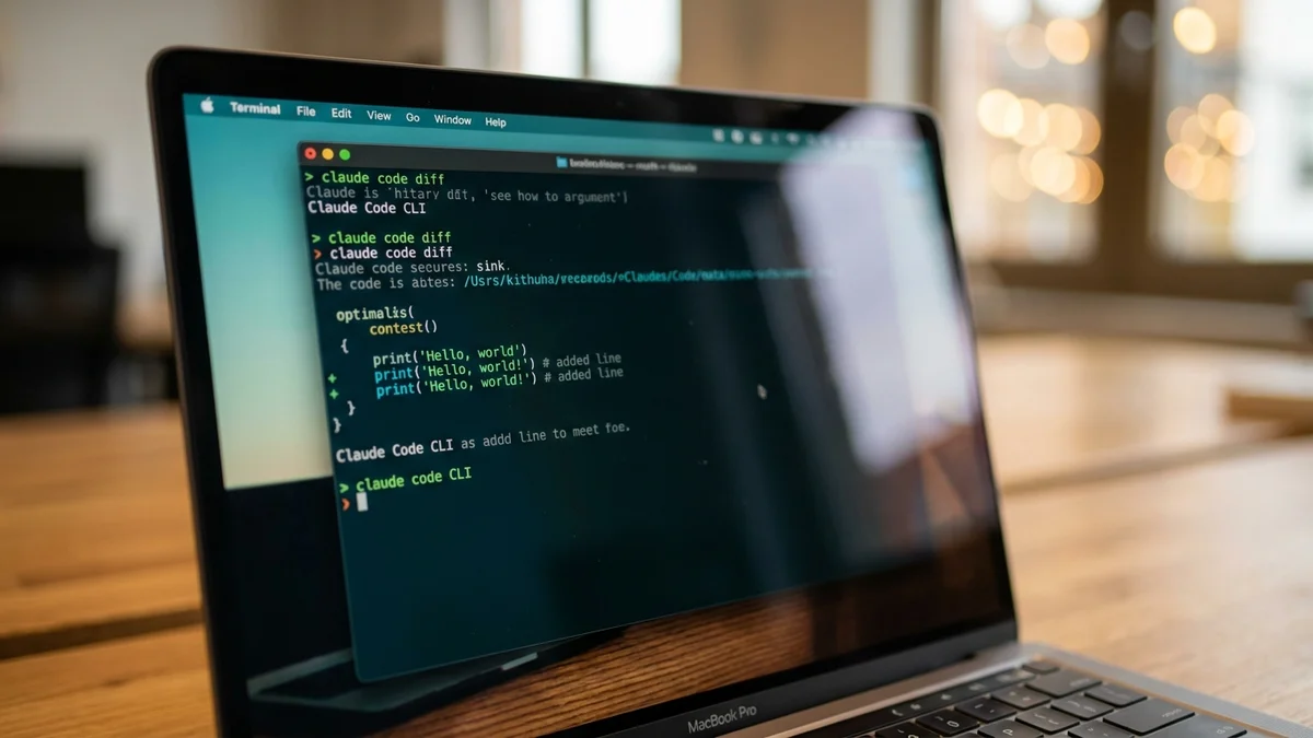 Close-up of Claude Code CLI running an agentic task in a terminal window