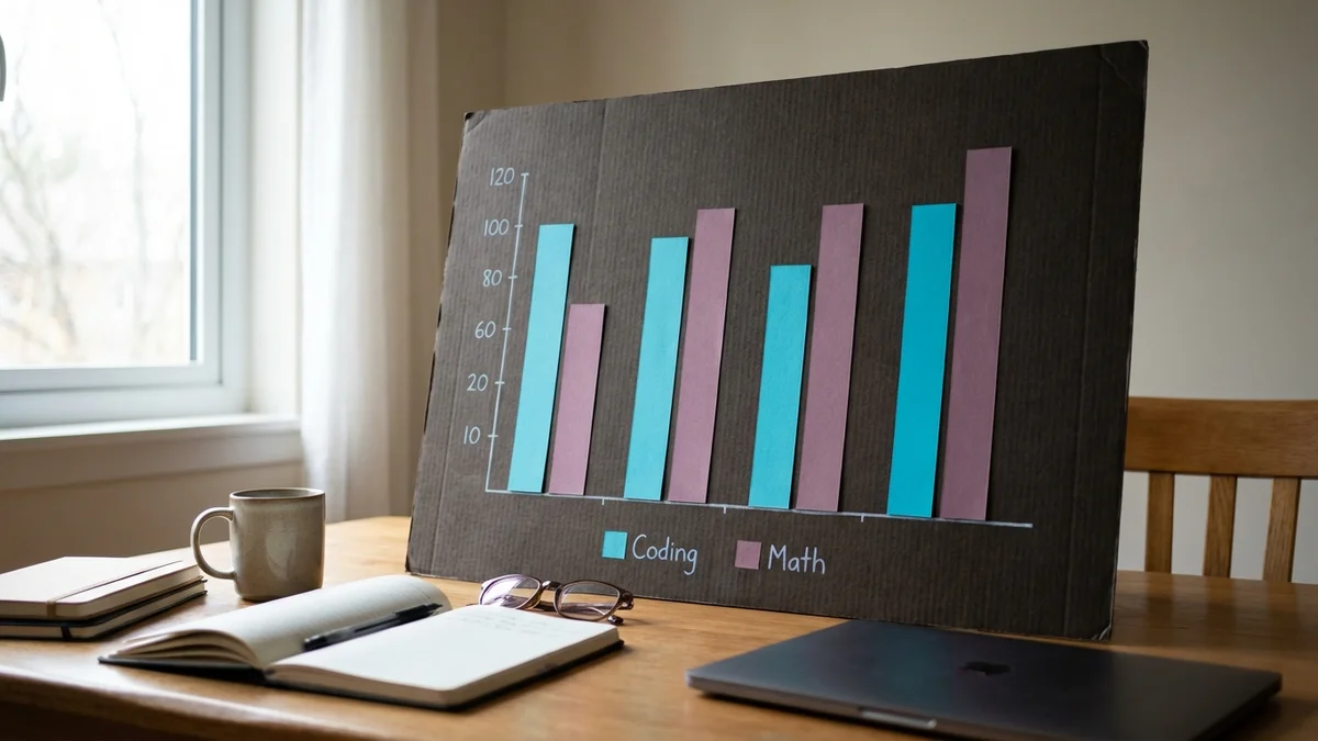 Grouped bar chart comparing HumanEval coding and MATH benchmark scores for Claude