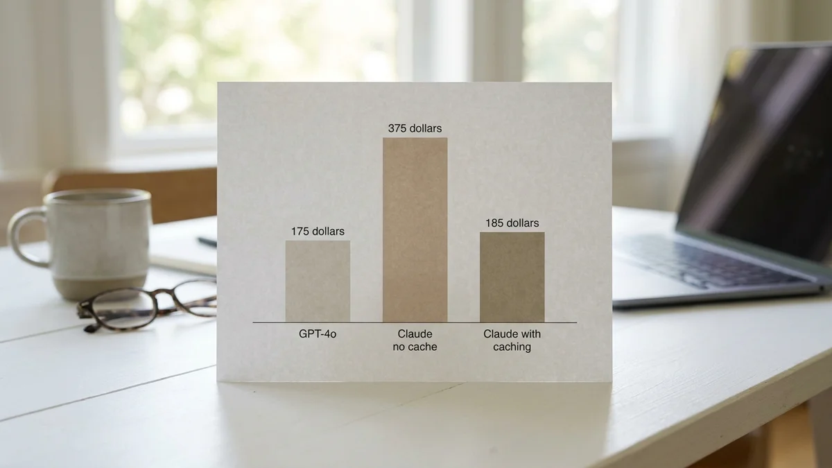 Bar chart comparing monthly API costs for GPT-4o and Claude Opus 4.6