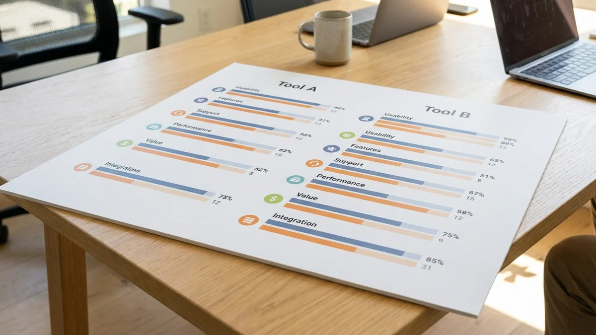 Radar chart comparing Ollama and LM Studio features
