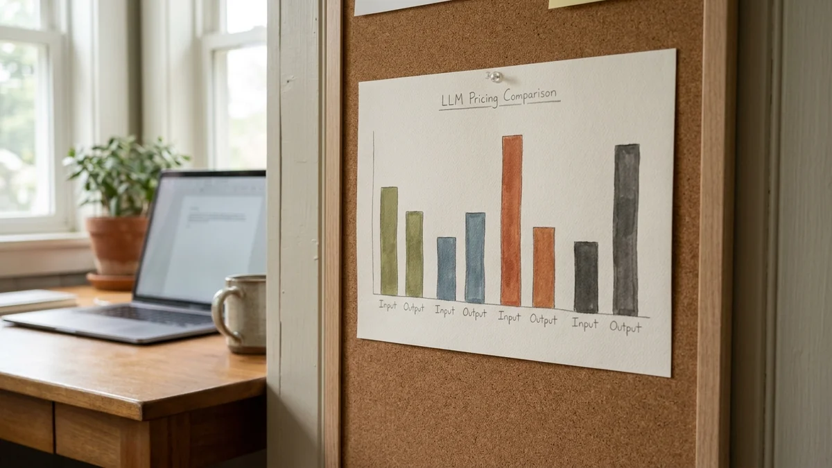 Illustrative bar chart comparing per-million-token pricing across Flash-tier LLM APIs