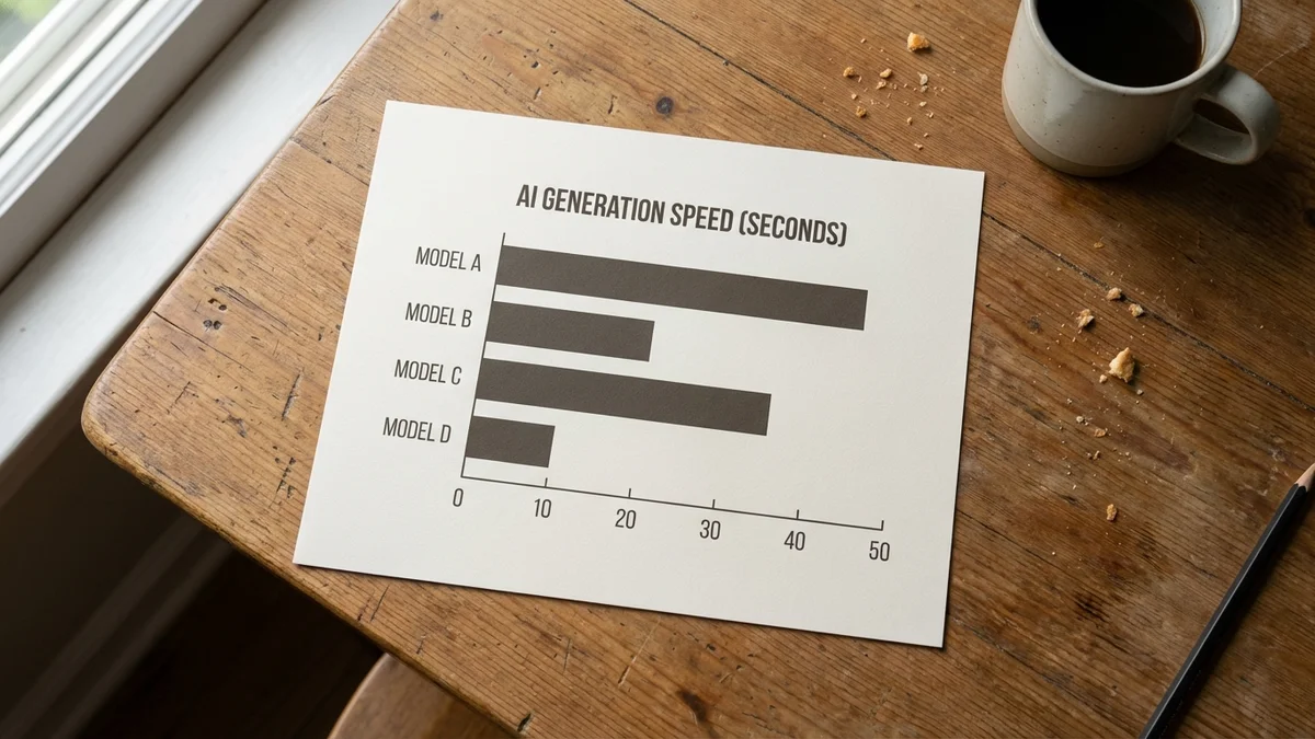 Bar chart comparing generation speed and task accuracy of four local coding models
