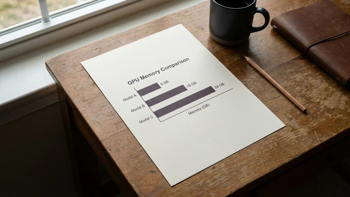 Chart comparing VRAM usage and context window limits across four local LLM models