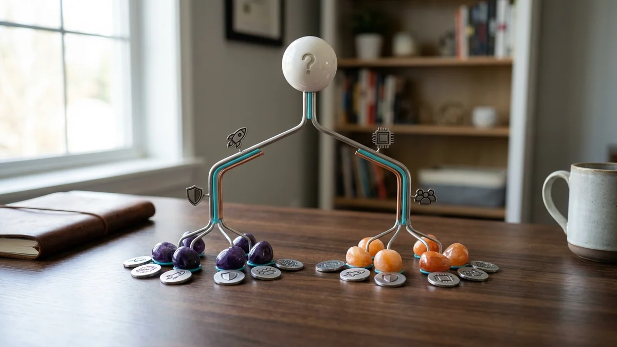 Decision tree diagram showing when AI teams should choose Railway versus AWS cloud infrastructure