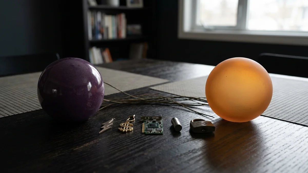 Abstract visualization comparing Railway and AWS cloud infrastructure features