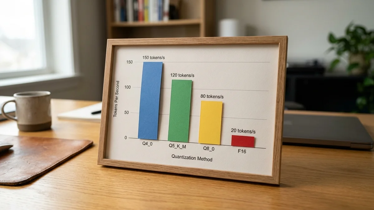 Bar chart of tokens per second by quantization type on RTX 4090